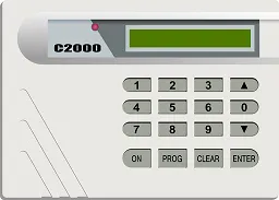 Alarm kontrol paneli ve şifreleme tuş takımı